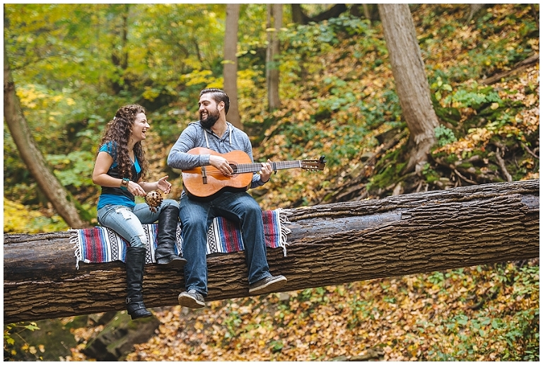 Waterfall Engagement Session at Tiffany Falls