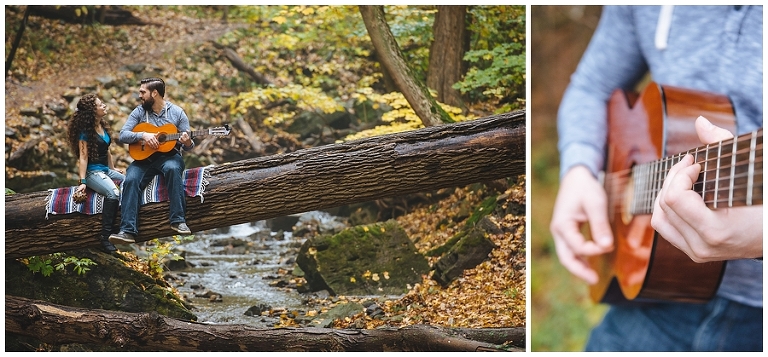 Waterfall Engagement Session at Tiffany Falls