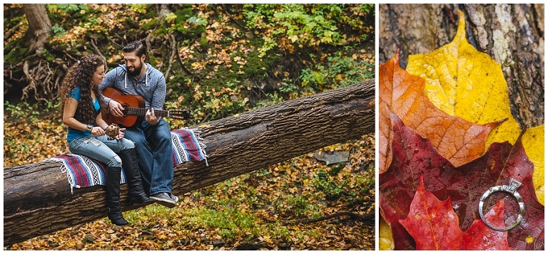 Waterfall Engagement Session at Tiffany Falls