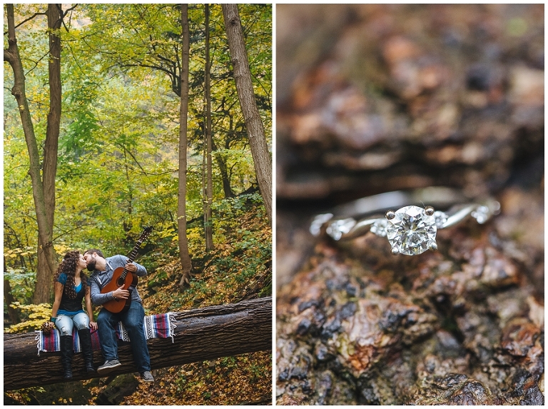 Waterfall Engagement Session at Tiffany Falls