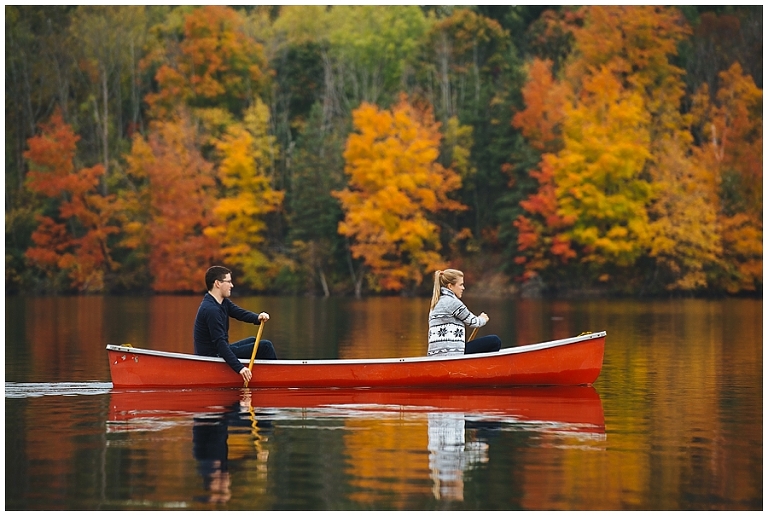 Engagement Session with canoe