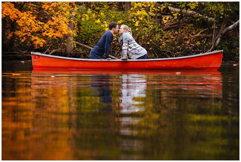 Engagement Session with canoe