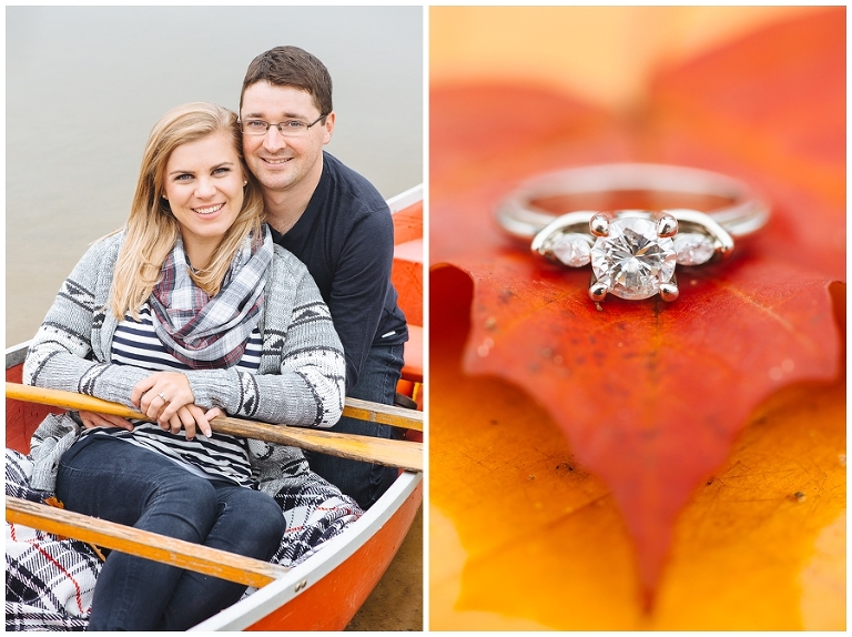 Engagement Session with canoe