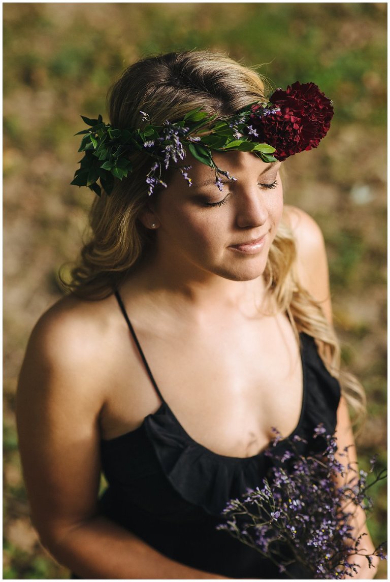 French Lick Indiana Portrait Session with flower crown