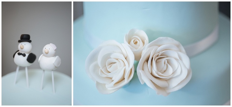 white roses on wedding cake