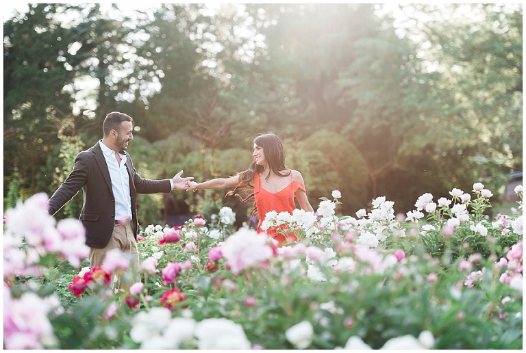 Royal Botanical Gardens Engagement Photos in Burlington Ontario, flower filled engagement session, toronto wedding photographer