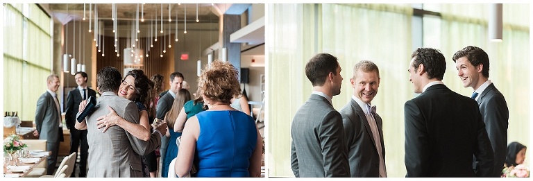 modern urban wedding in toronto, romantic first look and personal vows at gairloch gardens, wedding photos in liberty village