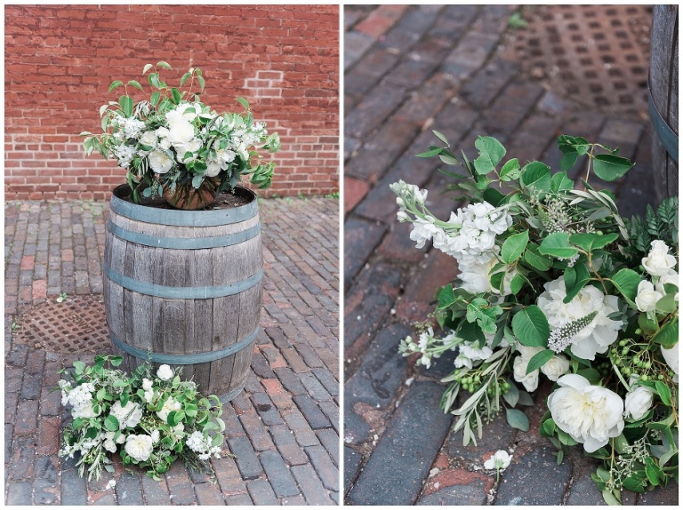 romantic toronto wedding photos, cool green and shady wedding bouquets, distillery district wedding photos, rustic bouquet for laid back bride