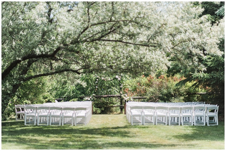Kurtz Orchard Market outdoor ceremony space under the trees