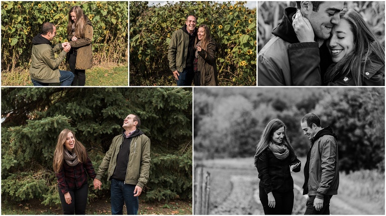 Toronto wedding photographer captures proposal at pumpkin farm during covid-19 pandemic