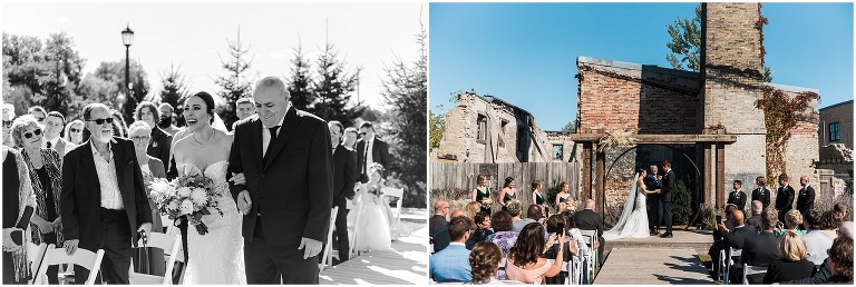 Elora Mill wedding ceremony at The Riverside Chapel at Elora Mill