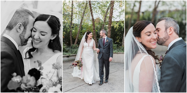 Bride and Groom portraits at art gallery of hamilton