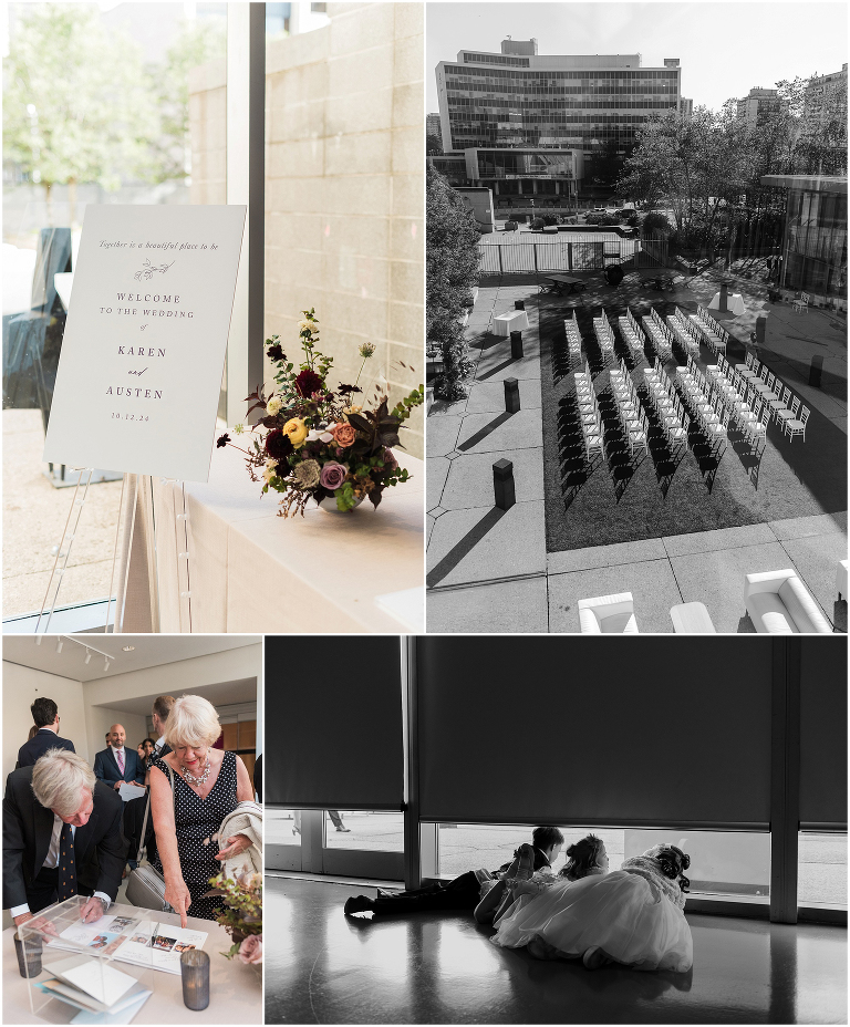 Outdoor ceremony space at Art Gallery of Hamilton wedding