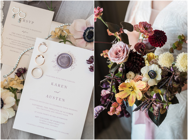 Invitation suite by all that's lovely, and florals by fable floral design